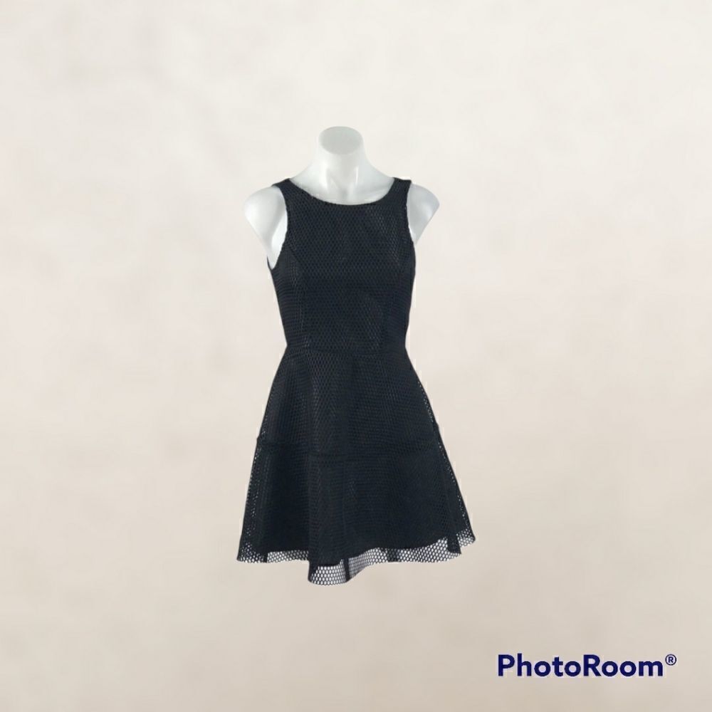 Finn clover Black Mesh Sleeveless dress sz XS
